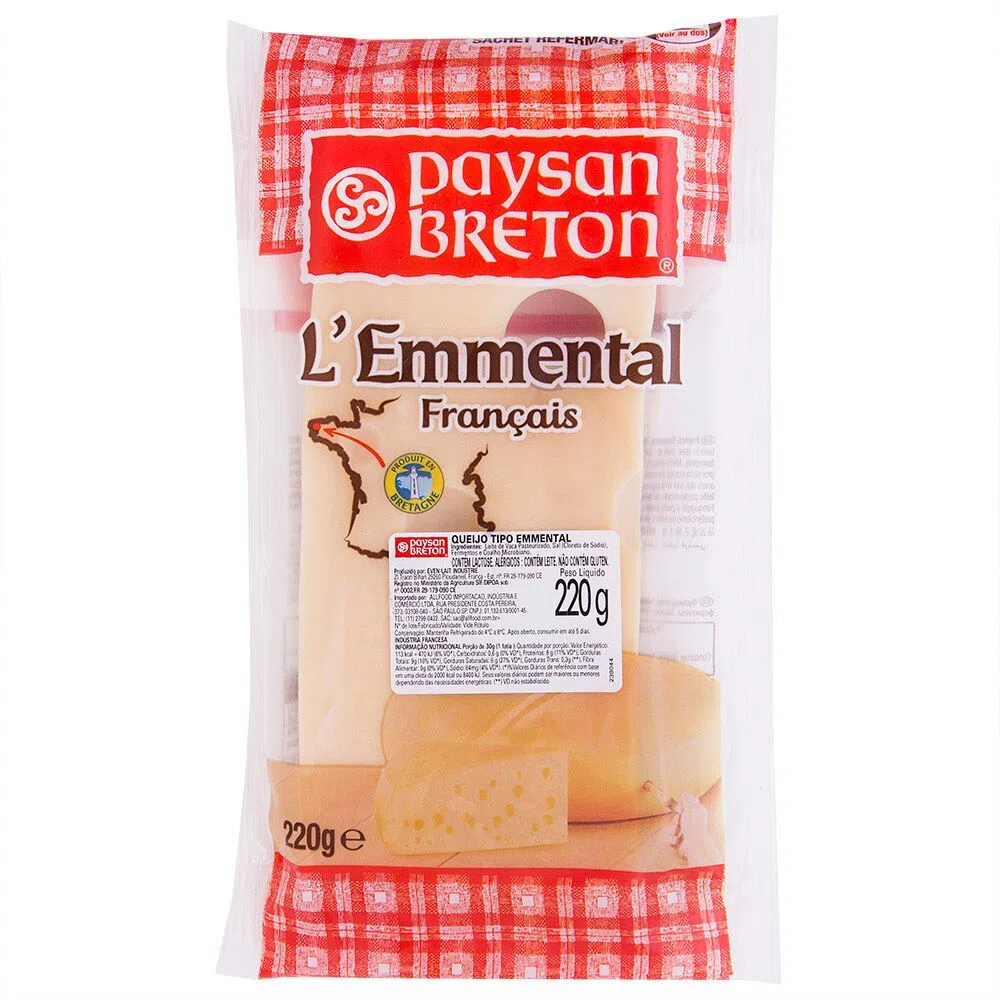 Queijo Emmental Paysan Breton 220g