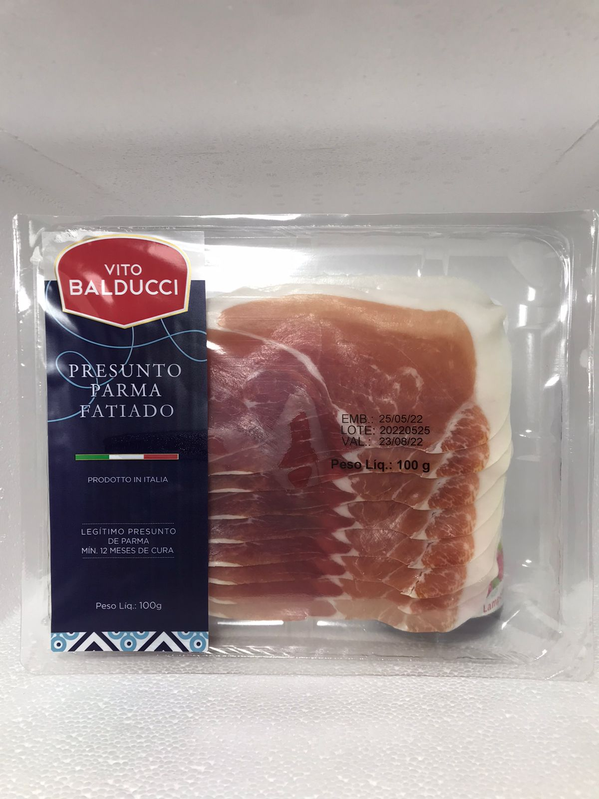 Presunto Cru Vito Balducci Parma Fatiado 100g