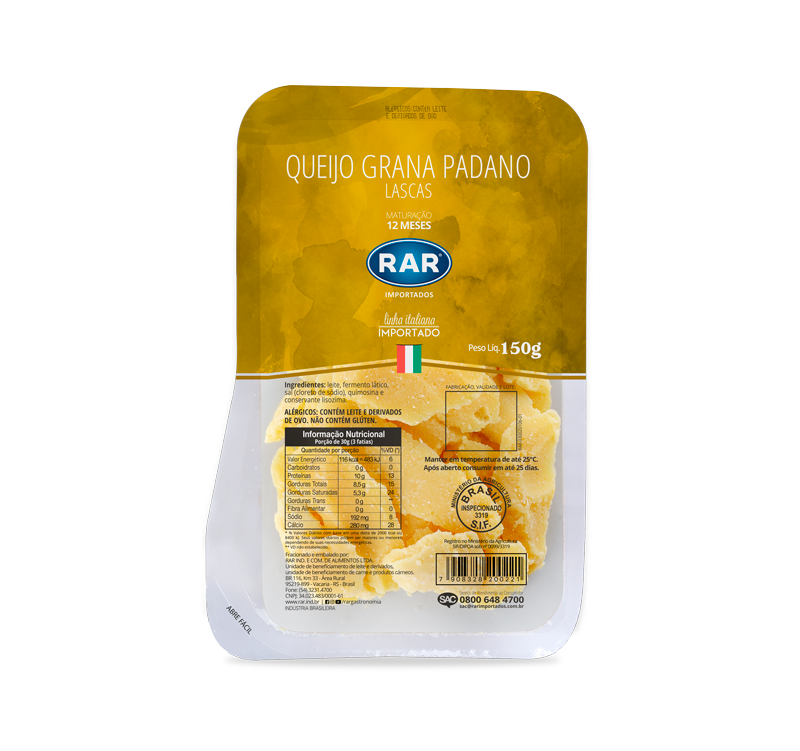 Queijo Grana Padano Rar Lascas 150g