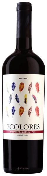 Chileno tinto 7 Colores Res Cabernet Sauvignon Pais 750ml